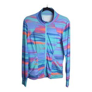 Merrell Athletic Running Jacket Blue Pink Size M Medium